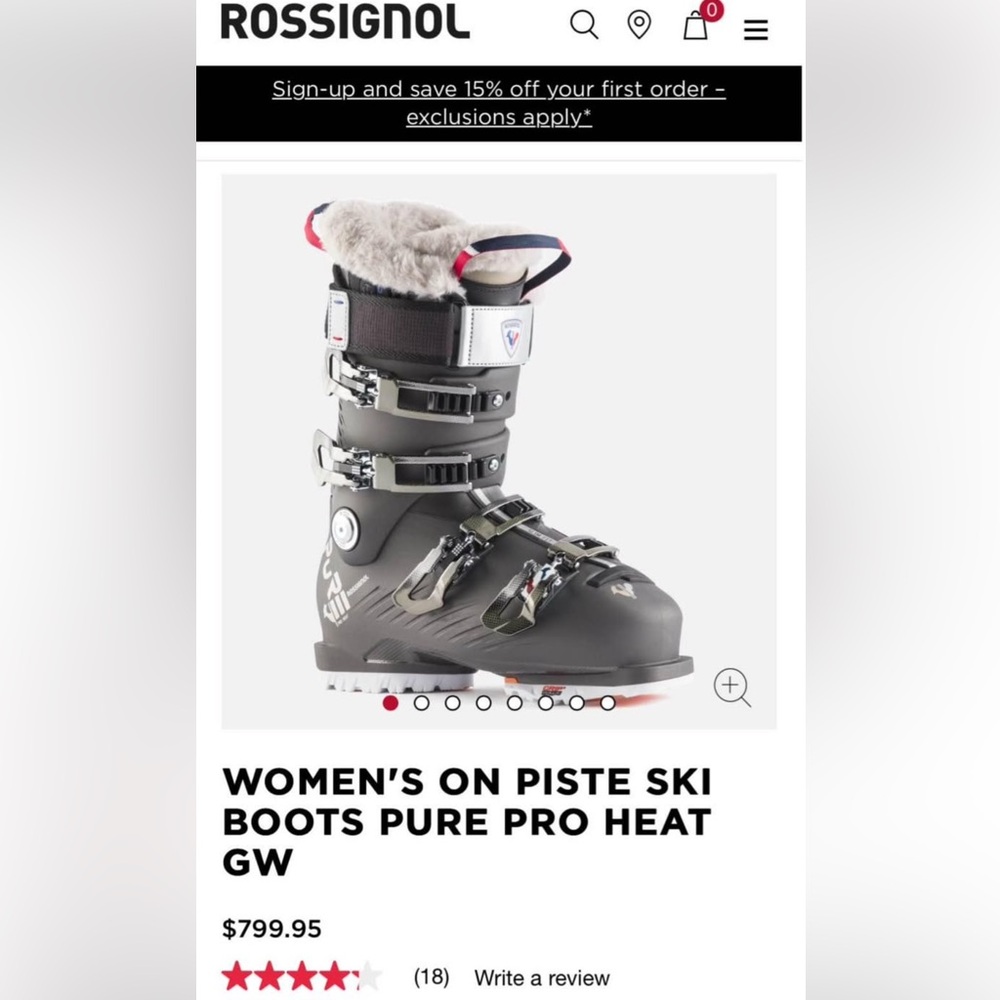 Rossignol Women's On Piste Ski Boots - Black and Gray 8